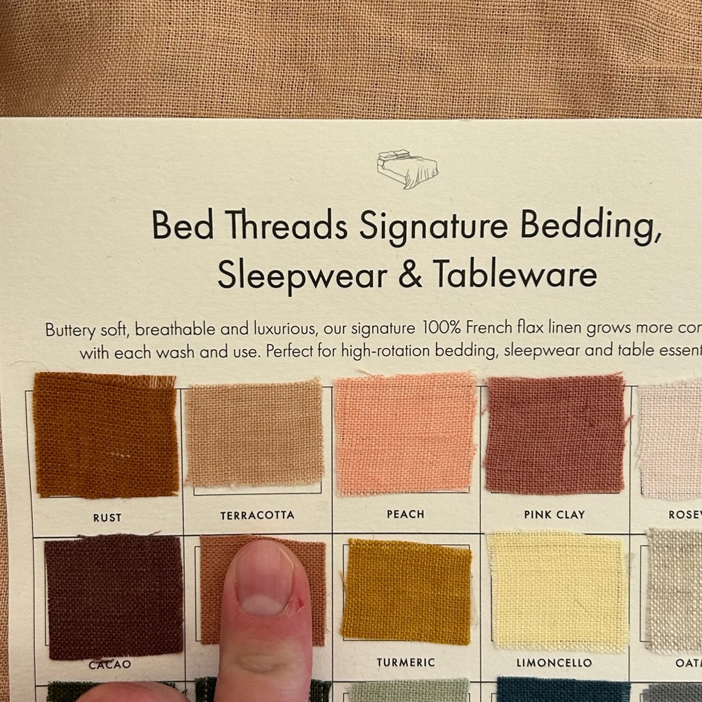 Bed Threads Terracotta 100% French Flax Linen European Pillowcases (Set of Two) - Picture 4 of 7